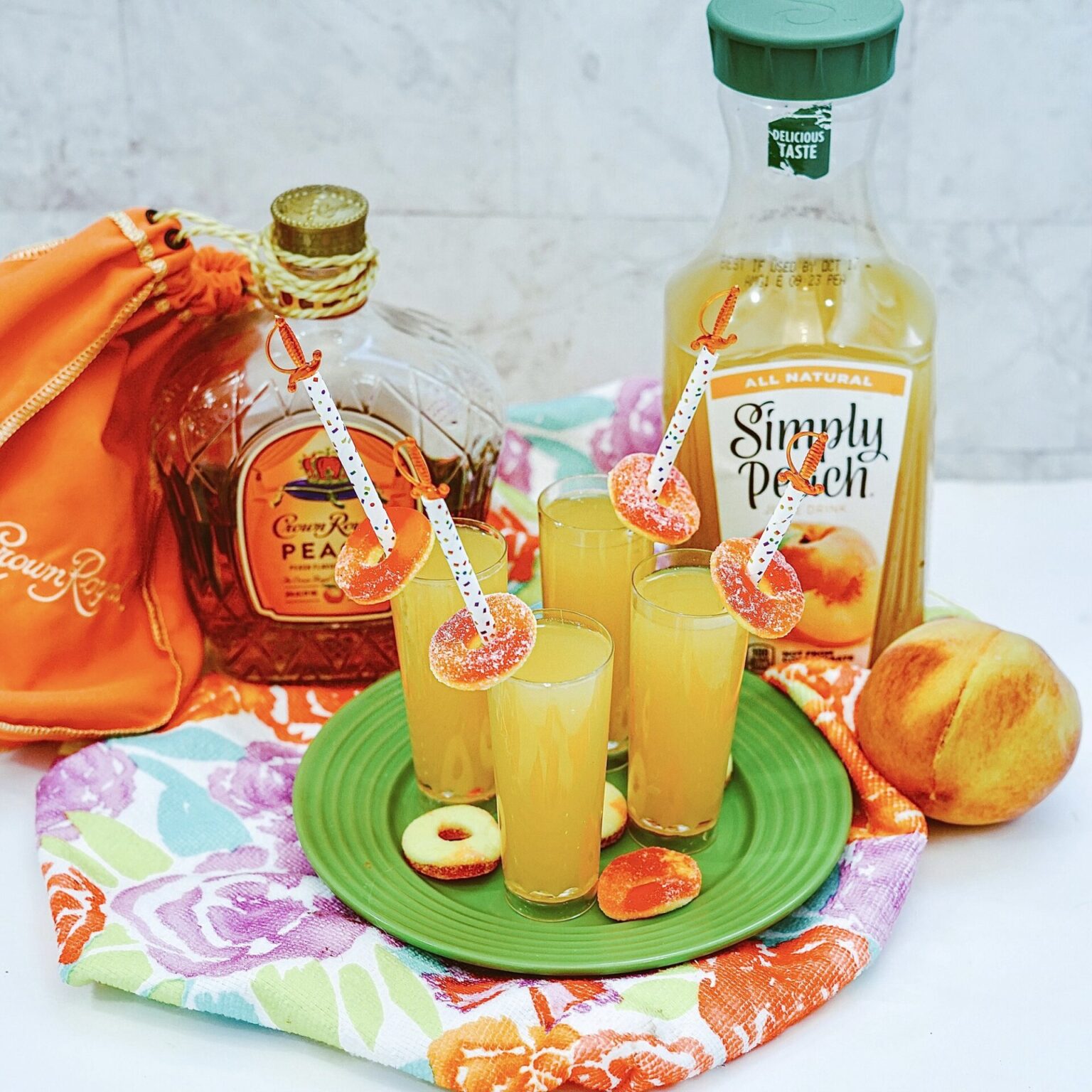 Crown Royal Peach Shooters Cocktails and Appetizers