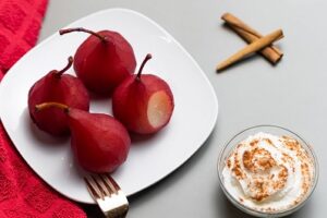 Spiced Red Wine Poached Pears Recipe