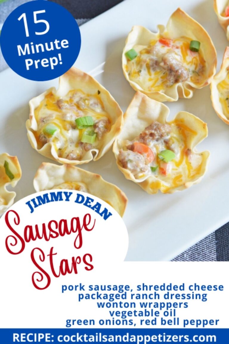 Sausage Stars Cocktails and Appetizers