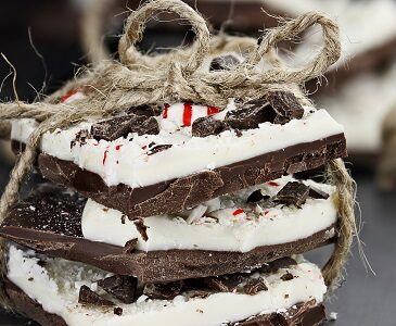 White Chocolate Bark with peppermint