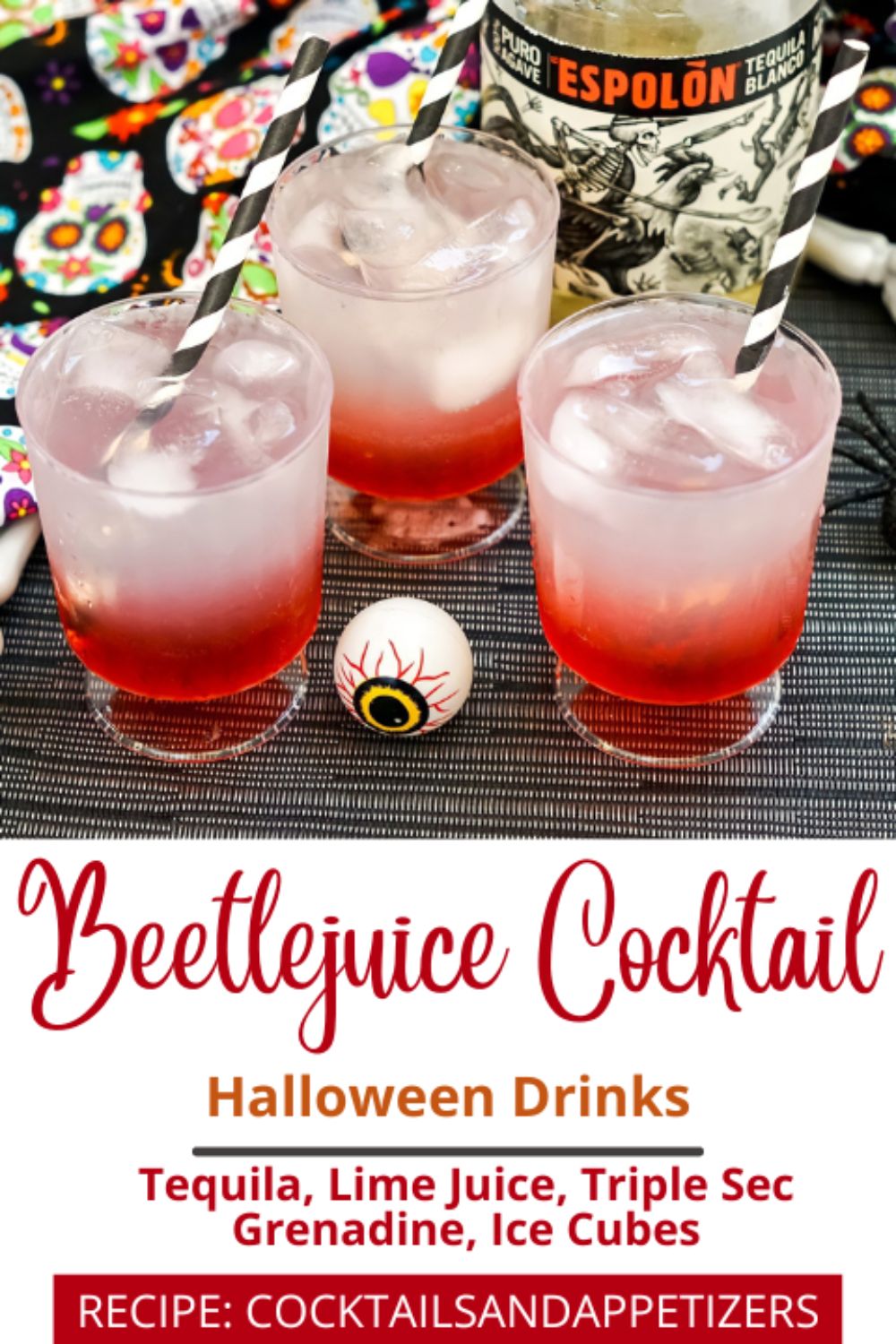 Beetlejuice Drink in a cocktail glass