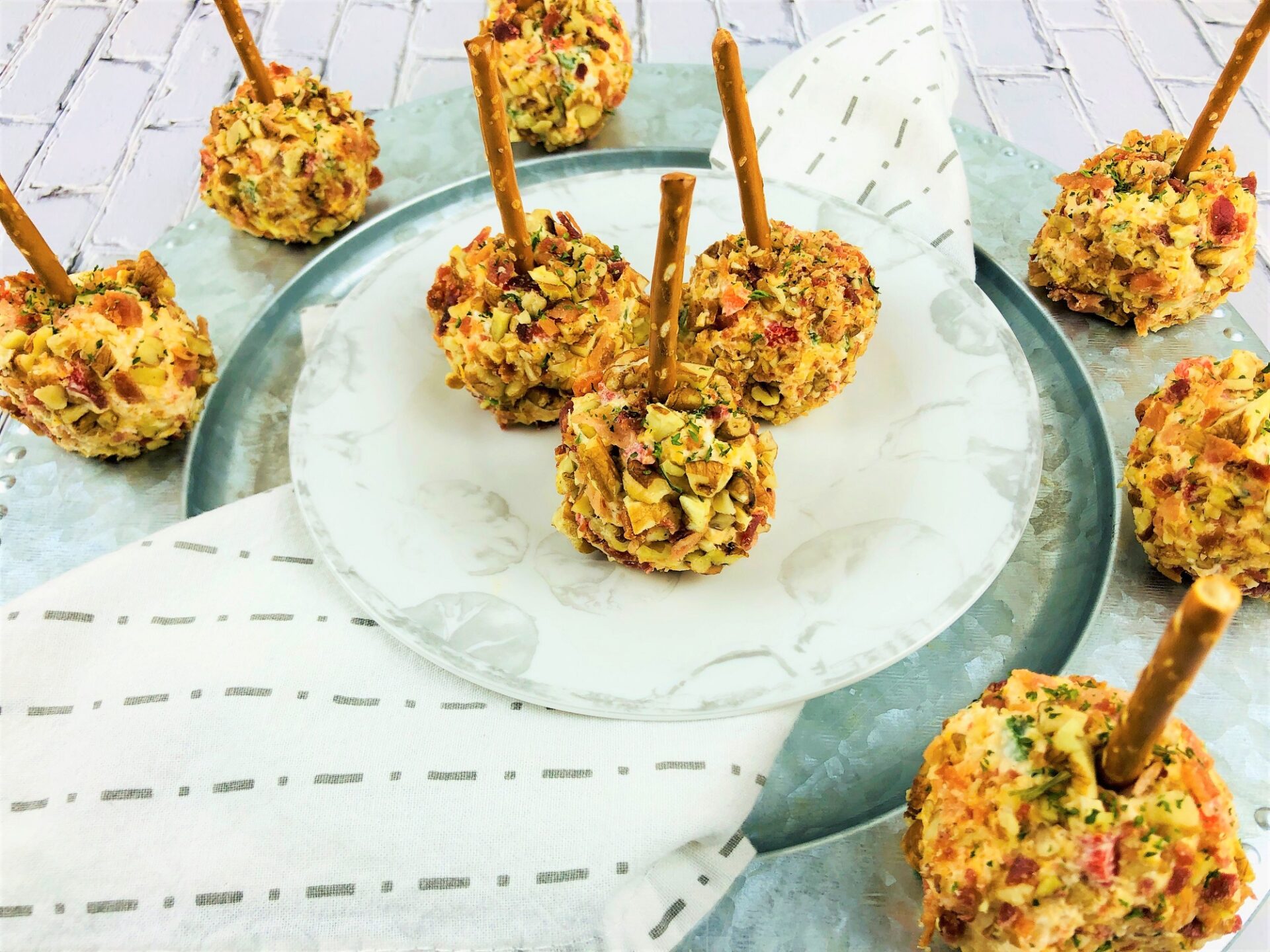 Jalapeno Cheese Ball Bites on a serving platter.