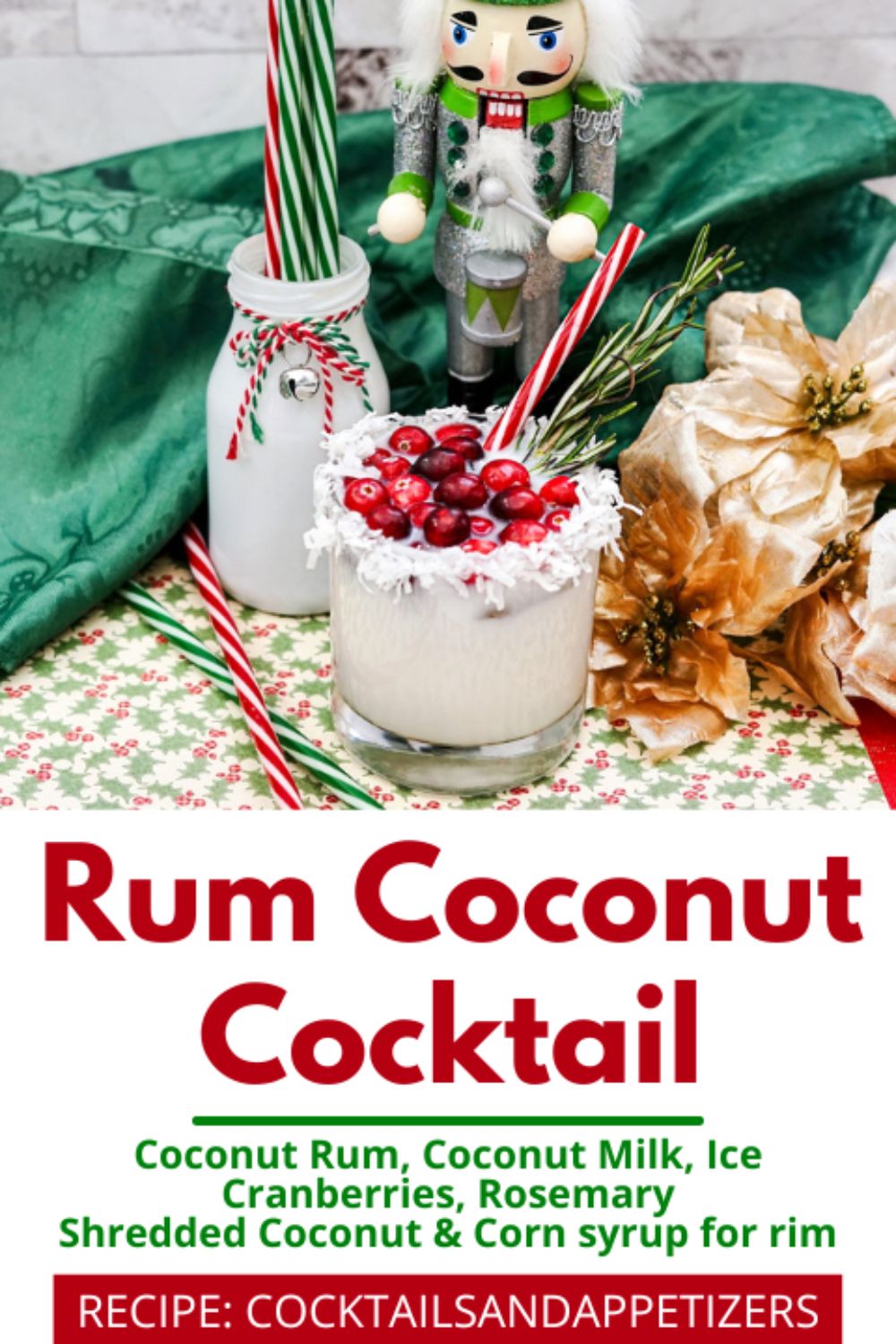 Rum Coconut Milk Cocktail on a table