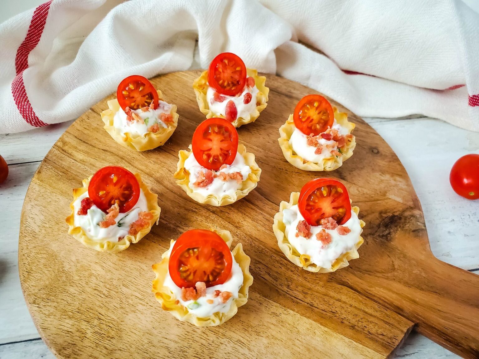 BLT Bites - Phyllo Appetizer - Cocktails and Appetizers