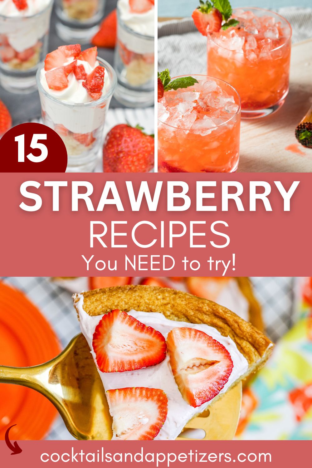 Strawberry drinks and desserts