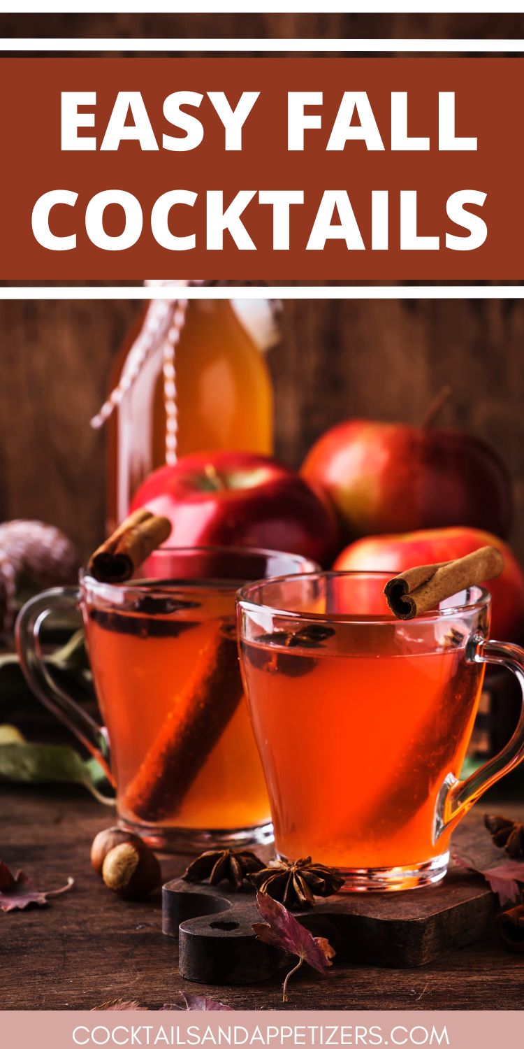 Easy Fall cocktail recipes like mulled cider