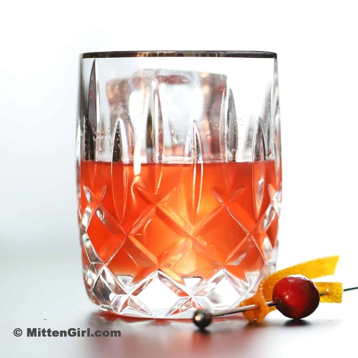 Cranberry Old Fashioned Bourbon Cocktail