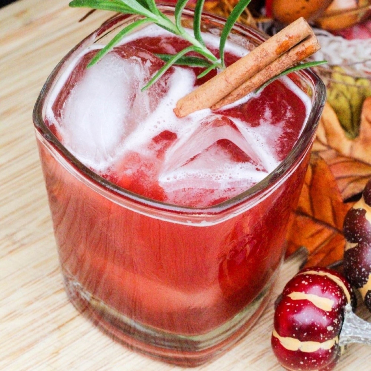 Spiced Cider Cranberry Bourbon Cocktail